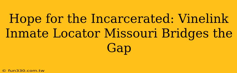 Hope for the Incarcerated: Vinelink Inmate Locator Missouri Bridges the Gap