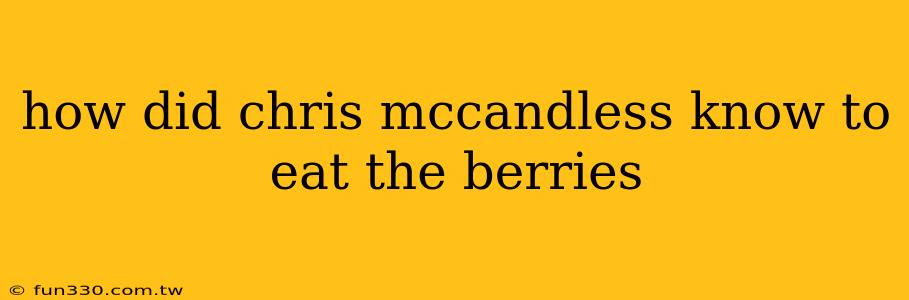 how did chris mccandless know to eat the berries