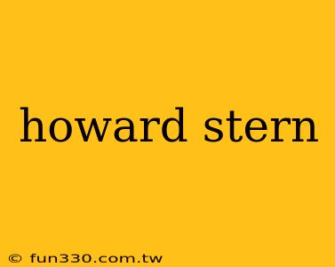 howard stern