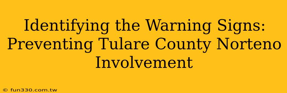 Identifying the Warning Signs: Preventing Tulare County Norteno Involvement