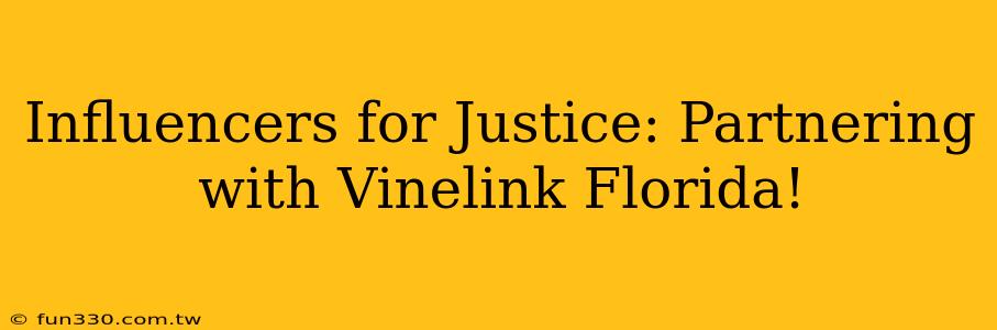 Influencers for Justice: Partnering with Vinelink Florida!