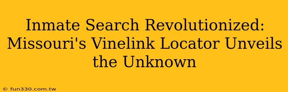 Inmate Search Revolutionized: Missouri's Vinelink Locator Unveils the Unknown