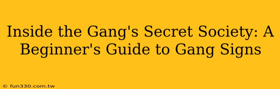 Inside the Gang's Secret Society: A Beginner's Guide to Gang Signs