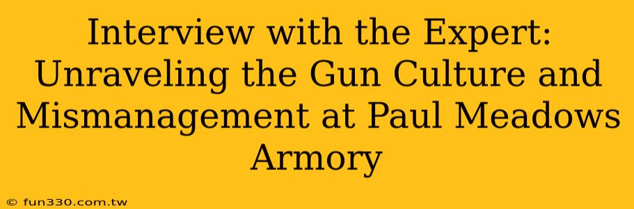 Interview with the Expert: Unraveling the Gun Culture and Mismanagement at Paul Meadows Armory