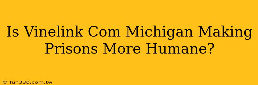 Is Vinelink Com Michigan Making Prisons More Humane?