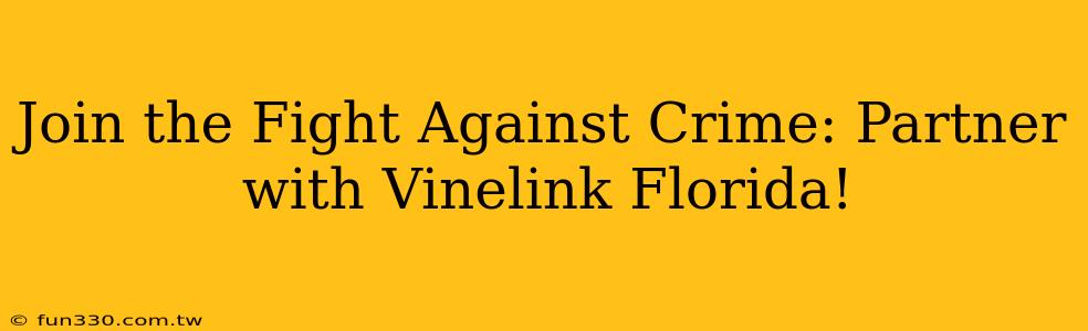 Join the Fight Against Crime: Partner with Vinelink Florida!