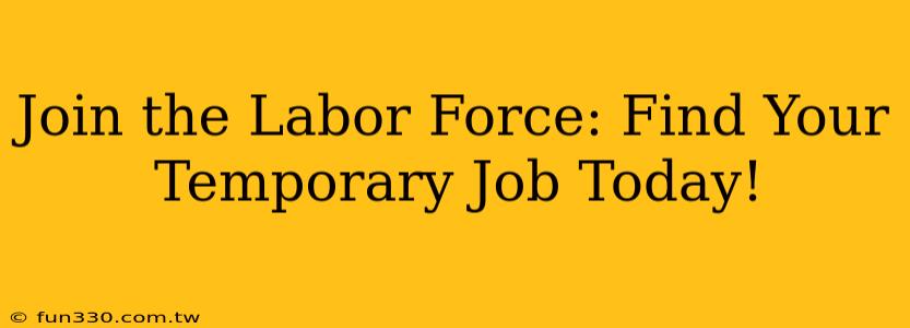 Join the Labor Force: Find Your Temporary Job Today!