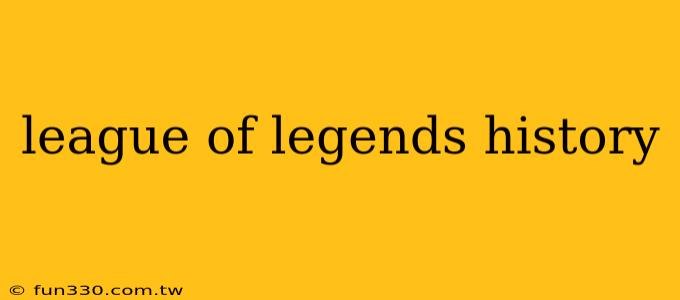 league of legends history