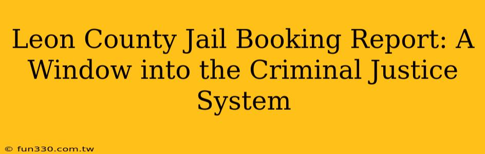 Leon County Jail Booking Report: A Window into the Criminal Justice System