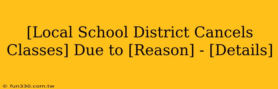 [Local School District Cancels Classes] Due to [Reason] - [Details]