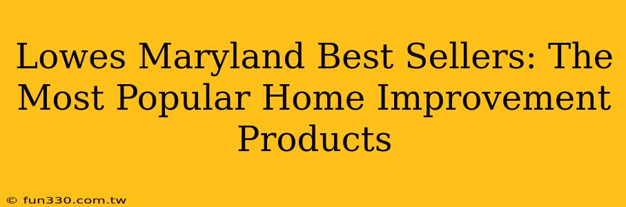 Lowes Maryland Best Sellers: The Most Popular Home Improvement Products