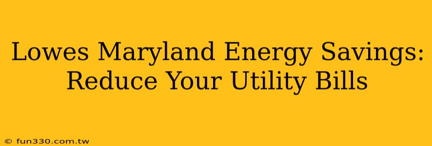 Lowes Maryland Energy Savings: Reduce Your Utility Bills