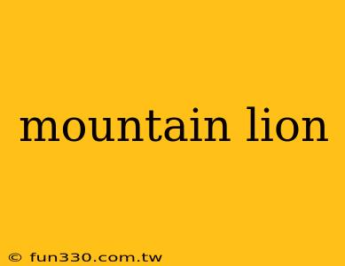 mountain lion