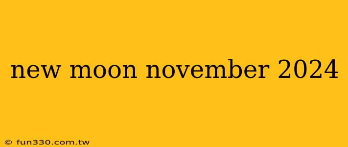 new moon november 2024