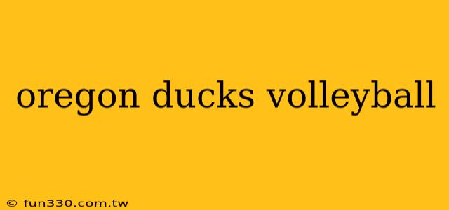 oregon ducks volleyball