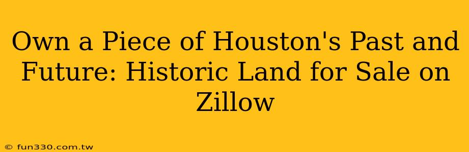 Own a Piece of Houston's Past and Future: Historic Land for Sale on Zillow