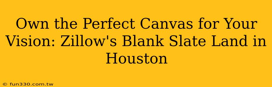 Own the Perfect Canvas for Your Vision: Zillow's Blank Slate Land in Houston