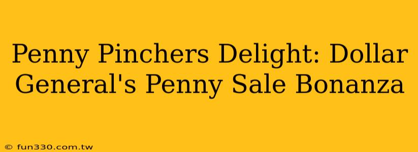 Penny Pinchers Delight: Dollar General's Penny Sale Bonanza