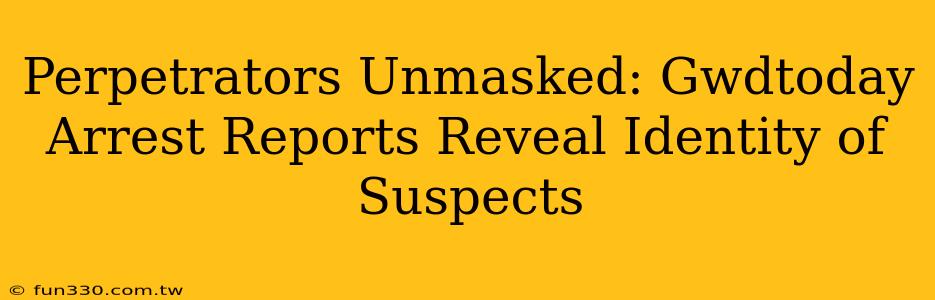 Perpetrators Unmasked: Gwdtoday Arrest Reports Reveal Identity of Suspects