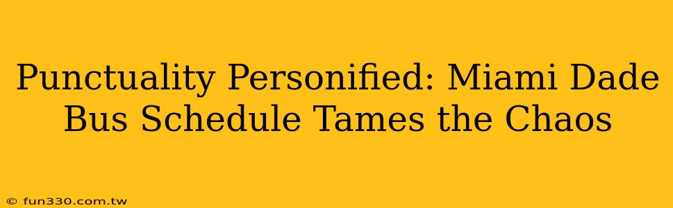 Punctuality Personified: Miami Dade Bus Schedule Tames the Chaos