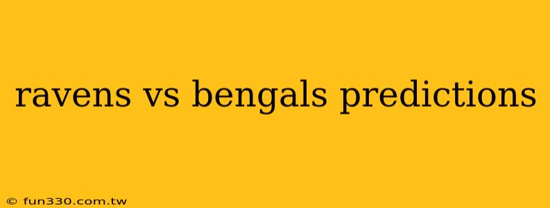 ravens vs bengals predictions