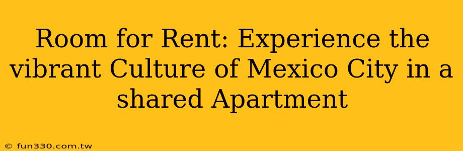 Room for Rent: Experience the vibrant Culture of Mexico City in a shared Apartment