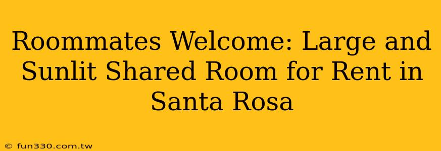 Roommates Welcome: Large and Sunlit Shared Room for Rent in Santa Rosa