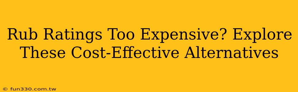 Rub Ratings Too Expensive? Explore These Cost-Effective Alternatives