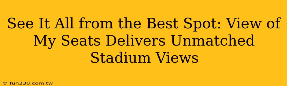 See It All from the Best Spot: View of My Seats Delivers Unmatched Stadium Views