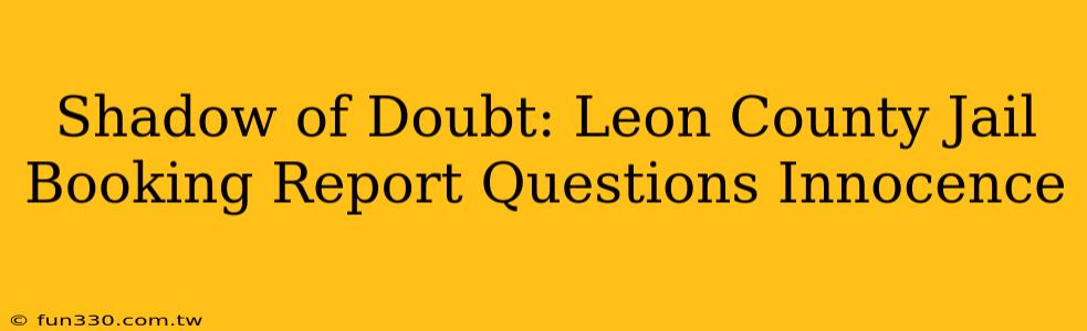 Shadow of Doubt: Leon County Jail Booking Report Questions Innocence