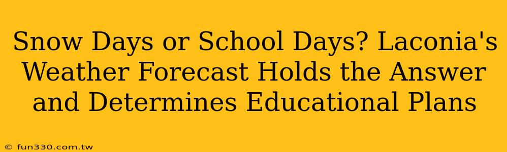 Snow Days or School Days? Laconia's Weather Forecast Holds the Answer and Determines Educational Plans