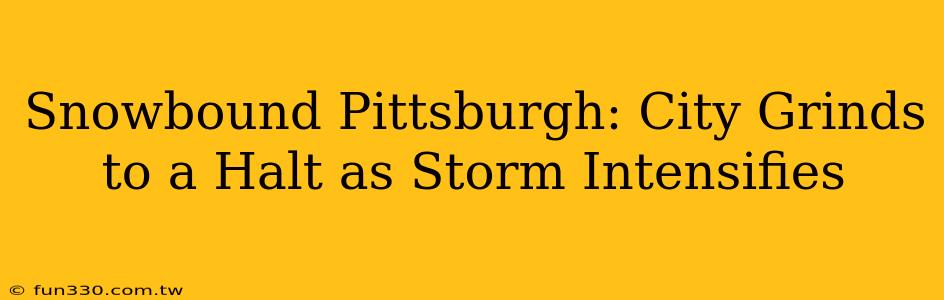 Snowbound Pittsburgh: City Grinds to a Halt as Storm Intensifies