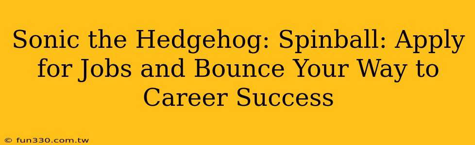 Sonic the Hedgehog: Spinball: Apply for Jobs and Bounce Your Way to Career Success