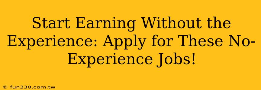 Start Earning Without the Experience: Apply for These No-Experience Jobs!