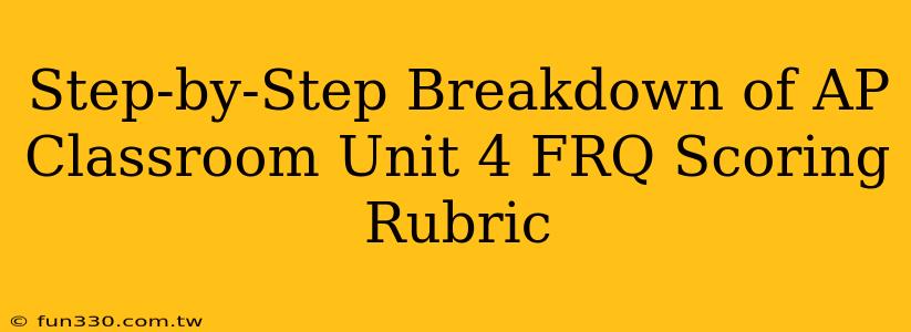 Step-by-Step Breakdown of AP Classroom Unit 4 FRQ Scoring Rubric