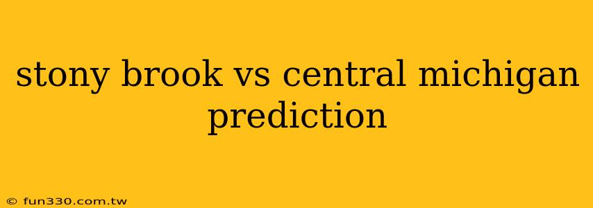 stony brook vs central michigan prediction