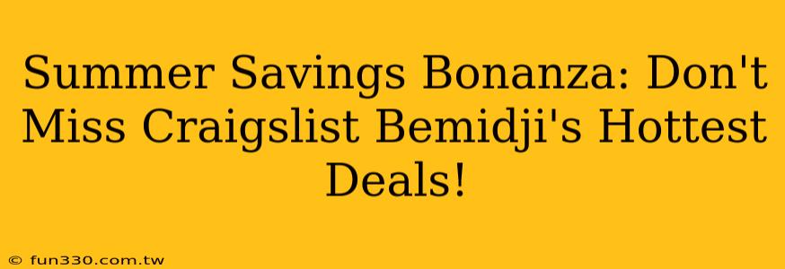 Summer Savings Bonanza: Don't Miss Craigslist Bemidji's Hottest Deals!