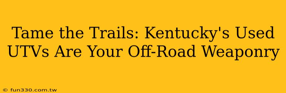 Tame the Trails: Kentucky's Used UTVs Are Your Off-Road Weaponry