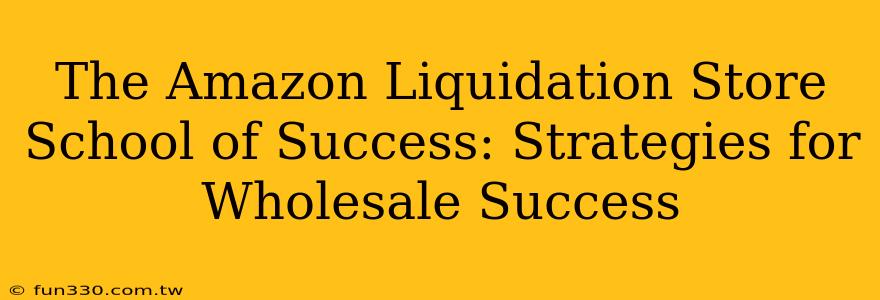 The Amazon Liquidation Store School of Success: Strategies for Wholesale Success