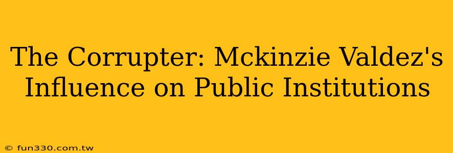 The Corrupter: Mckinzie Valdez's Influence on Public Institutions