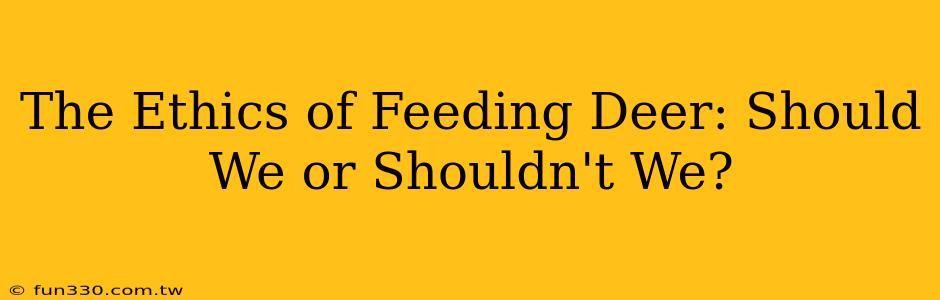 The Ethics of Feeding Deer: Should We or Shouldn't We?