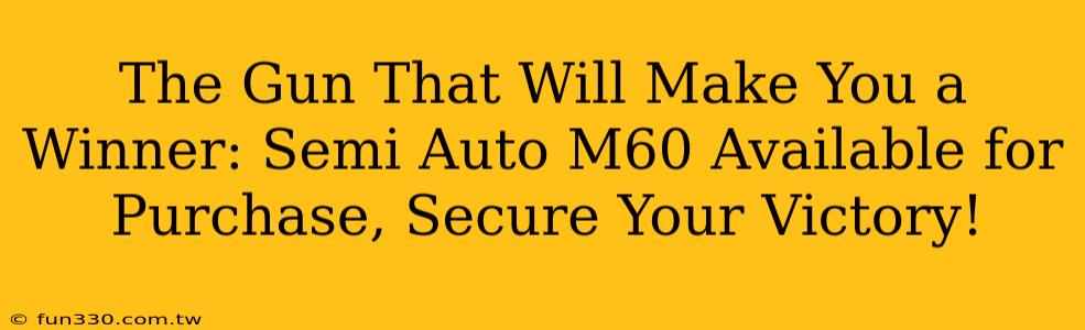 The Gun That Will Make You a Winner: Semi Auto M60 Available for Purchase, Secure Your Victory!