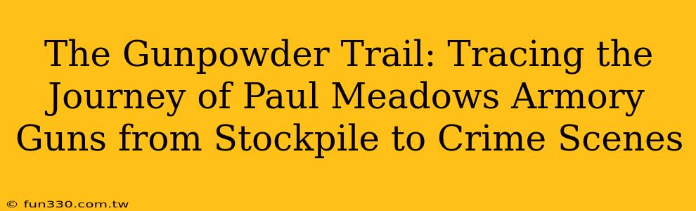 The Gunpowder Trail: Tracing the Journey of Paul Meadows Armory Guns from Stockpile to Crime Scenes