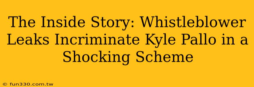 The Inside Story: Whistleblower Leaks Incriminate Kyle Pallo in a Shocking Scheme