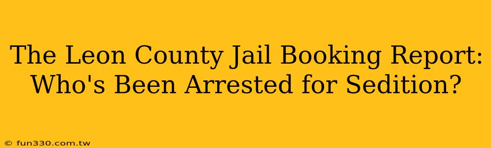 The Leon County Jail Booking Report: Who's Been Arrested for Sedition?