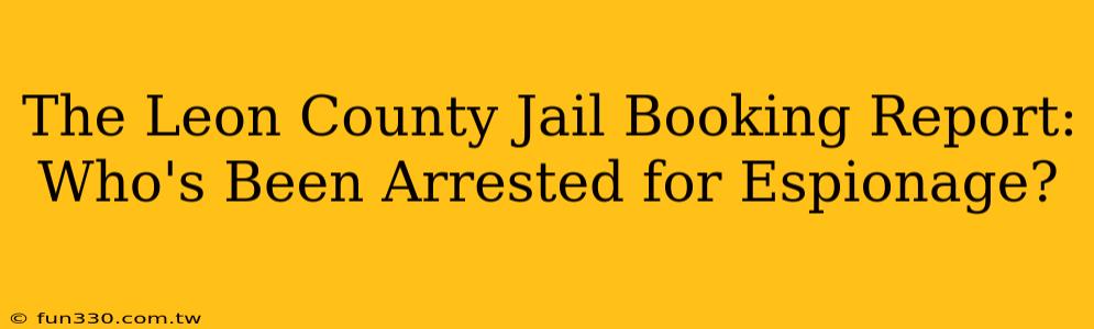 The Leon County Jail Booking Report: Who's Been Arrested for Espionage?