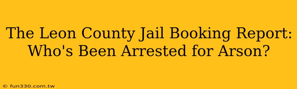 The Leon County Jail Booking Report: Who's Been Arrested for Arson?