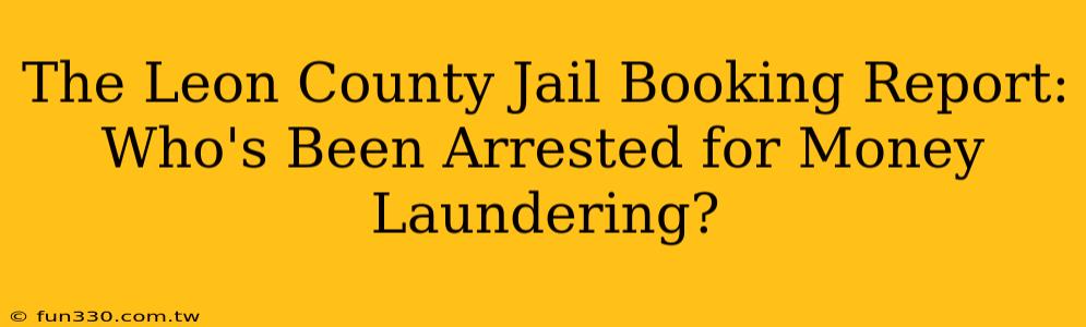 The Leon County Jail Booking Report: Who's Been Arrested for Money Laundering?