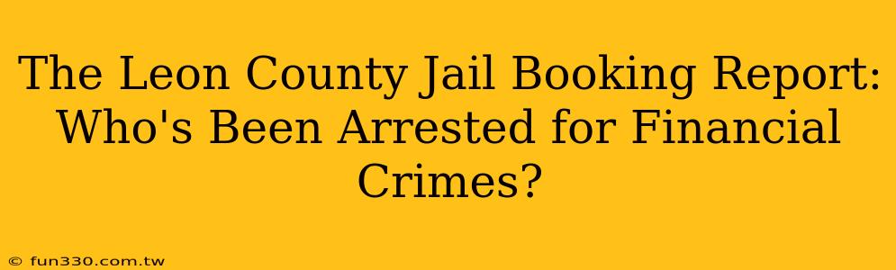 The Leon County Jail Booking Report: Who's Been Arrested for Financial Crimes?