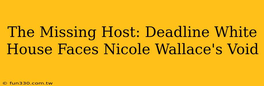 The Missing Host: Deadline White House Faces Nicole Wallace's Void